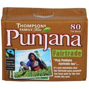  Thompsons Punjana, Tea Leaf Frtrde, 80 Bag (8 Pack 