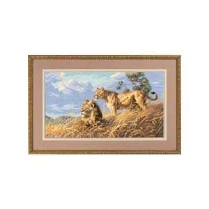  Gold Collection African Lions Counted Cross Stitch Kit 