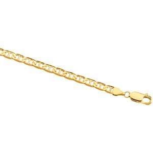  14K Yellow Gold Anchor Chain Necklace   18 inches: Jewelry
