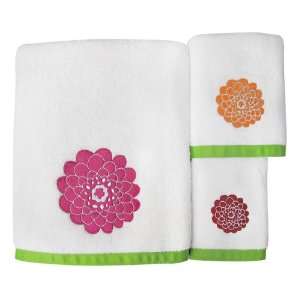   Stella Pink 100 Percent Cotton 3 Piece Towel Set