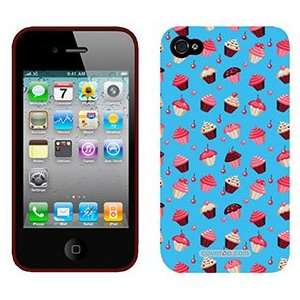  Yummy Cupcakes Blue on AT&T iPhone 4 Case by Coveroo  