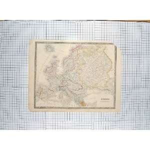   DOWER ANTIQUE MAP 1831 EUROPE AUSTRIA GERMANY FRANCE: Home & Kitchen
