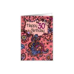  Happy Birthday   Mendhi   30 years old Card: Toys & Games