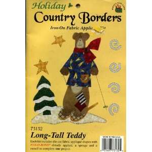  Long Tall Teddy Iron On fabric Appliqué