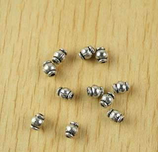 100pcs Tibetan silver small drum spacer beads h2505  