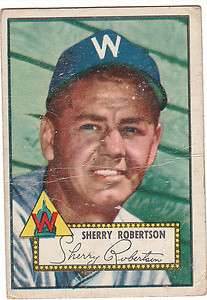 1952 Topps   Sherry Robertson   Washington Senators  