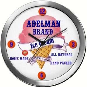  ADELMAN 14 Inch Ice Cream Metal Clock Quartz Movement 