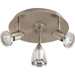  Agron Collection 3 Light 9 Satin Nickel Flush Mount 