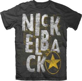 Nickelback T Shirt Logo w/ Star Lightweight Tee  