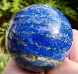   LAPIS LAZULI & PYRITE SPHERE REIK MAGICK PROTECTS FROM PSYCHIC ATTACKS