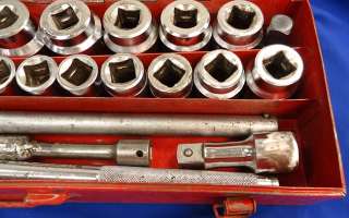 JUMBO SOCKET WRENCH SET WITH SNAP ON HEAD AND SLIDING T HANDLE 