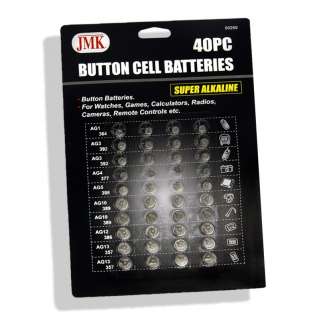40pc Button Cell Battery Value Pack Watch Camera 1.5V  