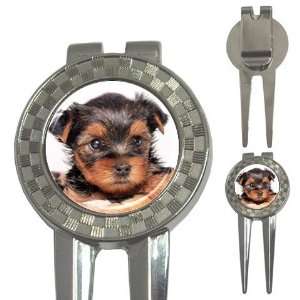  Yorkshire Terrier Puppy Dog 8 Golf 3 in 1 Divot Tool J0655 
