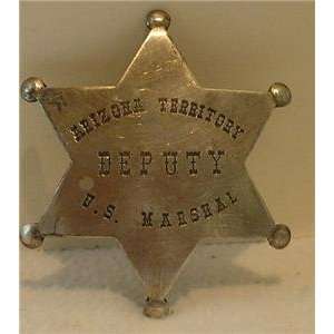   US Marshal Arizona Territory Old West Police Badge 