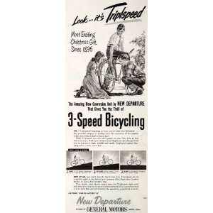  1950 Ad New Departure Triple Speed Bicycle Conversion Unit 