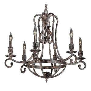 CHANTILLY 6L RING CHANDELIER BLACK PEARL