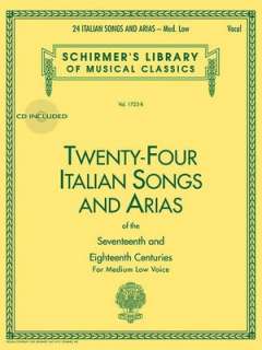 24 Italian Songs and Arias of the Seventeenth and Eighteenth Centuries 