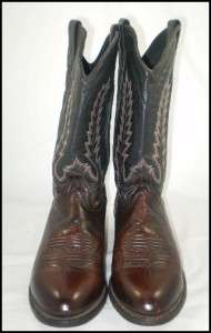 Mens Full Leather Abilene Cowboy Boots Brown sz 9  