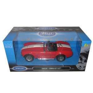  1965 Shelby Cobra 427 Red 124 Diecast Model Car Toys 