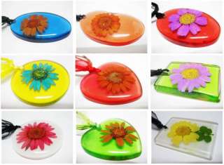 12PCS SUPER LADYS LOVELY NATURAL FLOWER PENDANTS JEWERLY  
