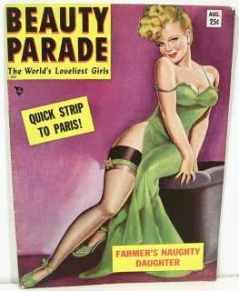 Beauty Parade Aug 1955   Peter Driben Cov Fun Pin Ups  