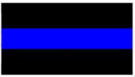 THIN BLUE LINE POLICE REFLECTIVE BUMPER DECAL 3x 4  