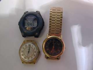 nice lot of 3 gents vintage watches working swatch watch working 