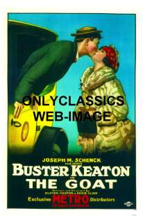 1921 BUSTER KEATON IN YELLOW TAXI THE GOAT MOVIE POSTER  