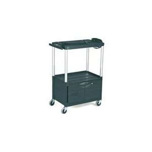 Audio Visual Cart 3 Shelves with Cabinet