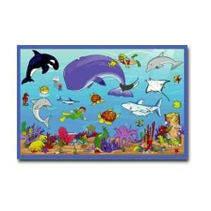    Sea World Puzzle with Matching Poster/Work Mat Toys & Games