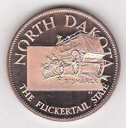 1970 North Dakota Franklin Mint State Medal P/L Coin  