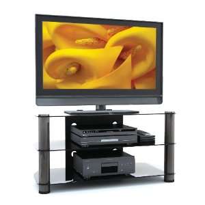   Metal and Glass TV Stand for 37   50 Flat Screen TVs