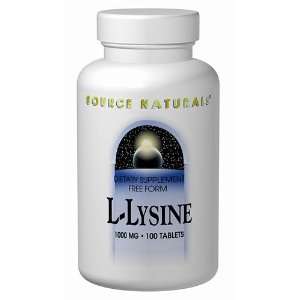  L Lysine 500mg 250 tabs, Source Naturals Health 