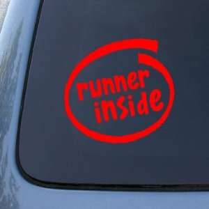     Run Running   Vinyl Car Decal Sticker #1822  Vinyl Color: Red