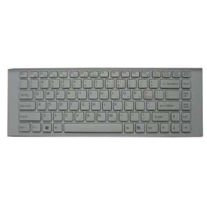  LotFancy New White keyboard with Frame for Sony Vaio PCG 