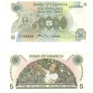  Uganda ND (1982) 5 Shillings, Pick 15 