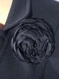 NWT ST. JOHN Knits Caviar Santana Knit Jacket Blazer sz 6 $1095  