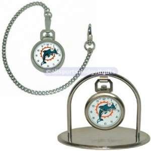 Miami Dolphins NFL Pocket Watch: Sports & Outdoors