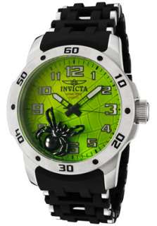 Invicta Watch 1123 Mens Sea Spider Green Dial Black Polyurethane and 