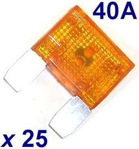 SCOSCHE 40 AMP MAXI STYLE LARGE BLADE FUSES   25 PACK  