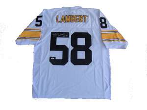 Jack Lambert Signed Pittsburgh Steelers HOF 90 Jersey JSA  