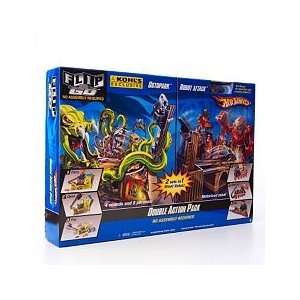 : Hot Wheels Double Action Pack Octopark and Robot Attack Flip N Go 