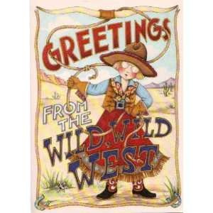   Wild West 1992 Greeting Card 5x7 with Envelope