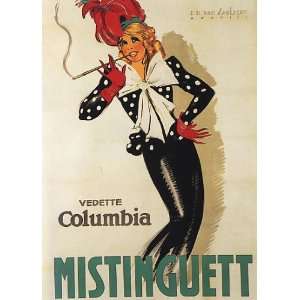  MISTINGUETT VEDETTE COLUMBIA GIRL SMOKING FRENCH VINTAGE 