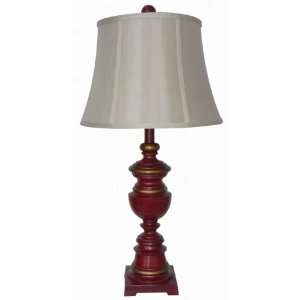  Fangio Lighting 6103 RD 28 Inch Polyresin Buffet Lamp, Red 