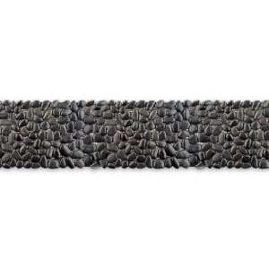 Solistone Black Sea Minor 4 x 39 Inch Stone Pebble Border Floor & Wall 