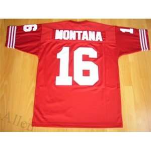  San Francisco 49ers Football Jersey #16 Montana Red Jersey 