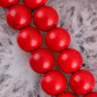 12MM Red Turquoise Round Beads Gemstone 16 P049  