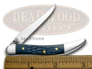CASE XX Navy Blue Bone Toothpick Pocket Knife Knives  