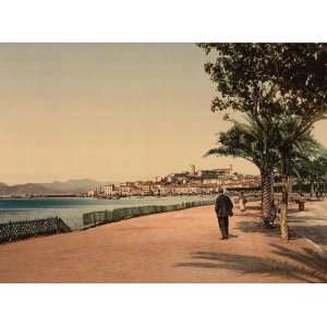  Vintage Travel Poster   The boulevards Cannes Riviera 24 X 